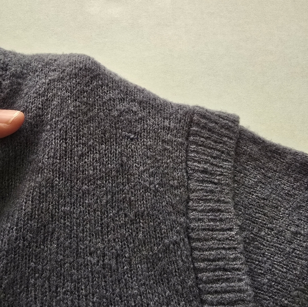 NWT Favorite Daughter The Varsity Wool Blend Cardigan Size XL In Slate Color - Picture 9 of 16